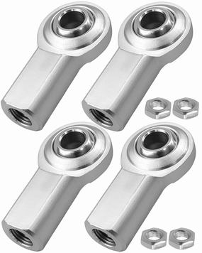 4PCS RH 5/16 x 5/16-24 Heim Joint Rod End Kit with Jam Nuts, Right Hand 5/16"- 24 Thread x 5/16" Bore Female Rod End Bearing Fit for Hydraulic Cylinders Machinery and Automotive Applications