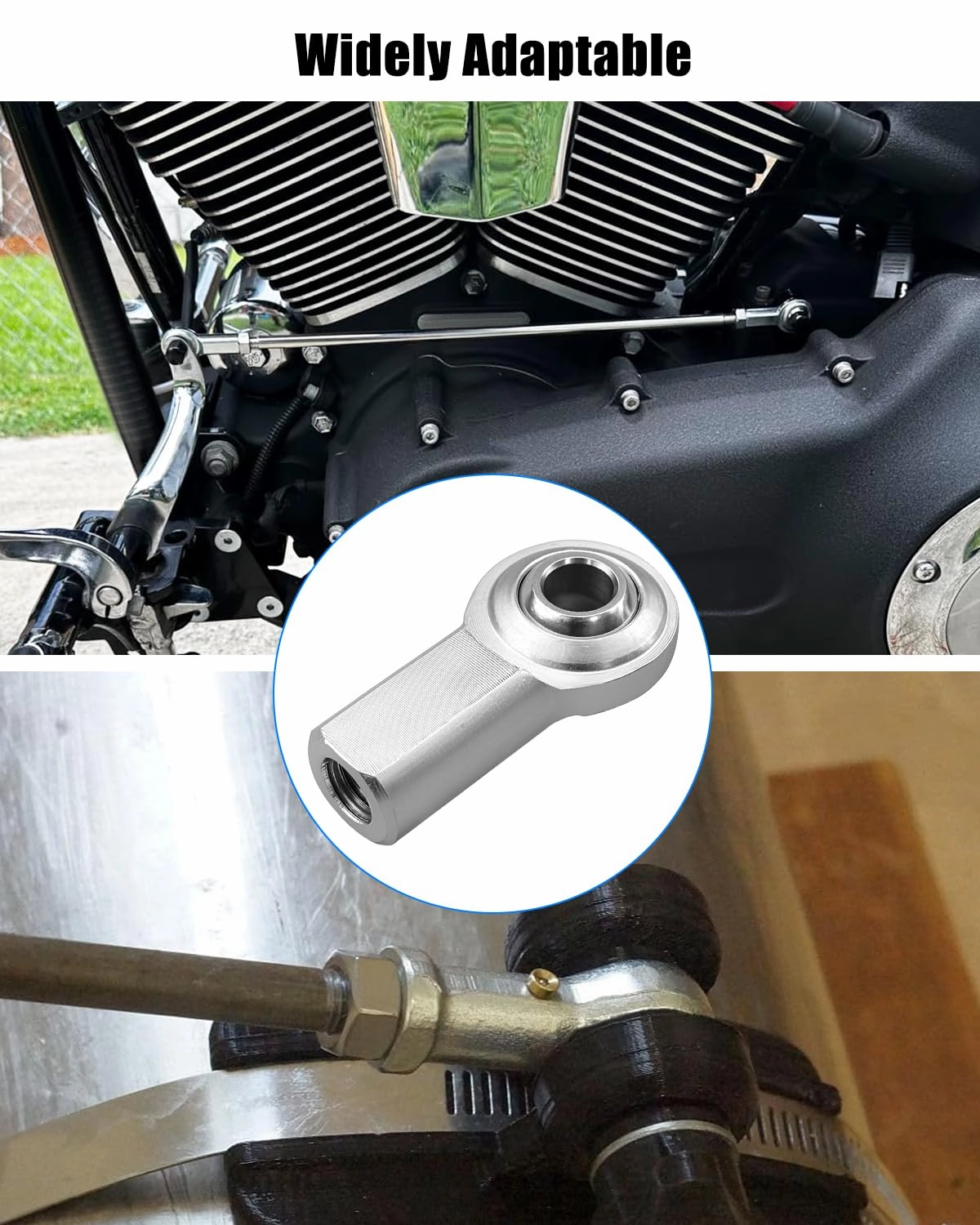 4PCS RH 5/16 x 5/16-24 Heim Joint Rod End Kit with Jam Nuts, Right Hand 5/16"- 24 Thread x 5/16" Bore Female Rod End Bearing Fit for Hydraulic Cylinders Machinery and Automotive Applications