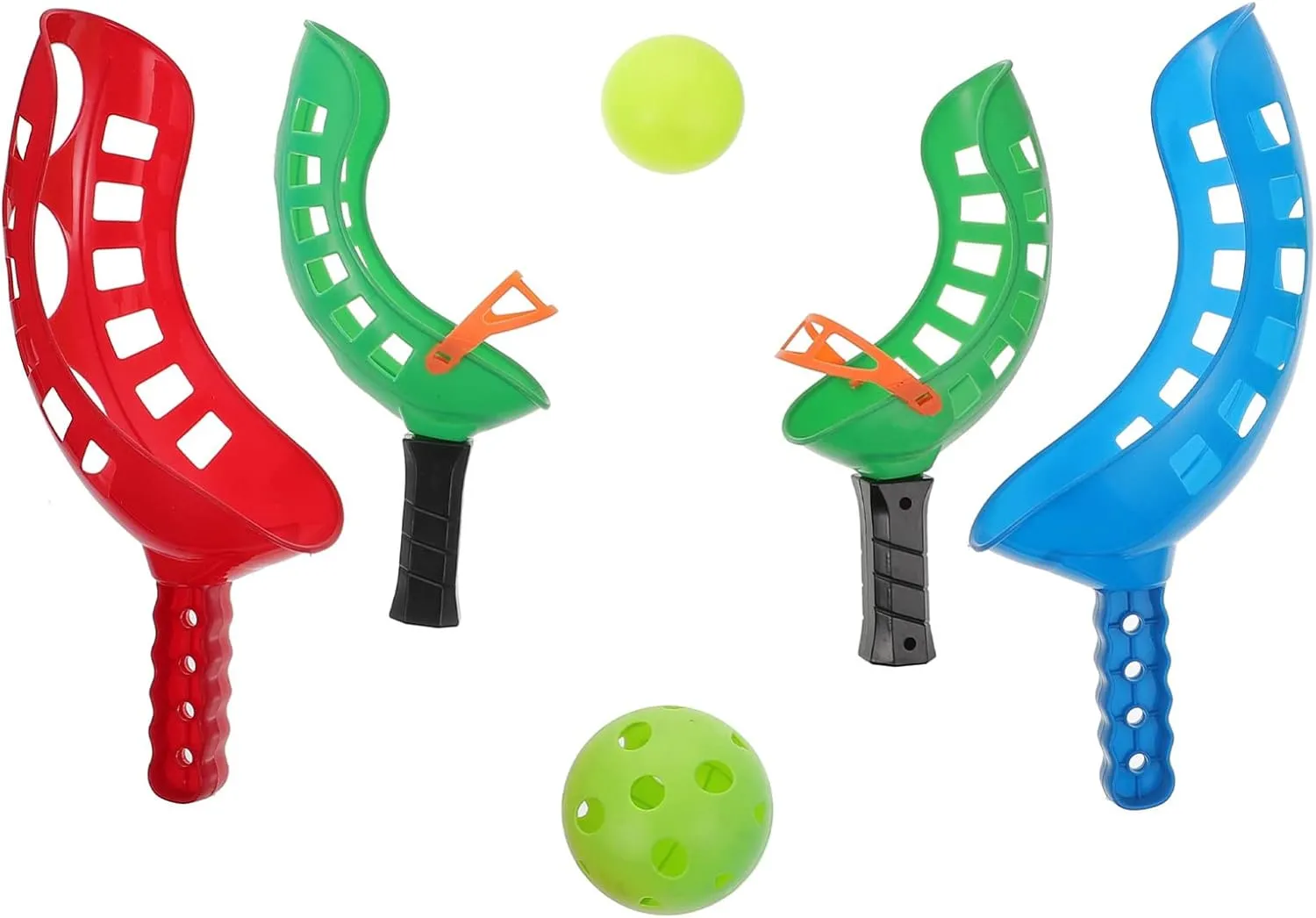4sets with Throw of Adults Skills and Interactive, Plaything Launcher Ball Pop Toss Scoop Balls Summer Indoor Lacrosse Lawn Motor Fun, Catching Cup Baskets