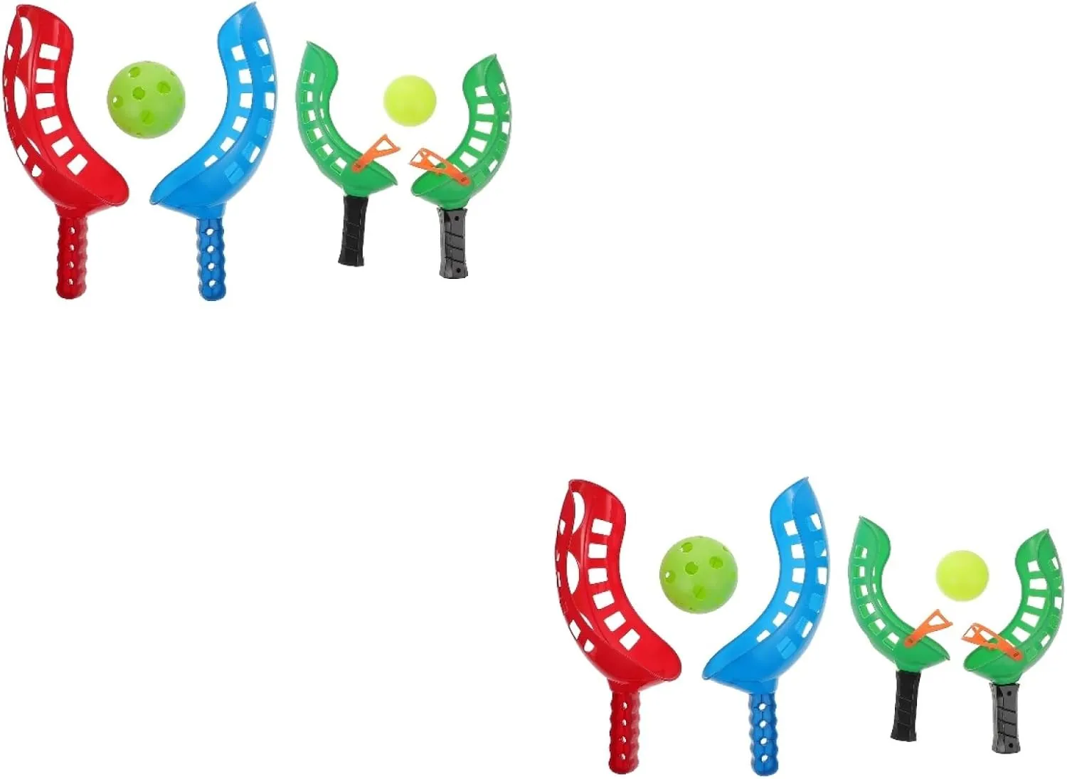 4sets with Throw of Adults Skills and Interactive, Plaything Launcher Ball Pop Toss Scoop Balls Summer Indoor Lacrosse Lawn Motor Fun, Catching Cup Baskets