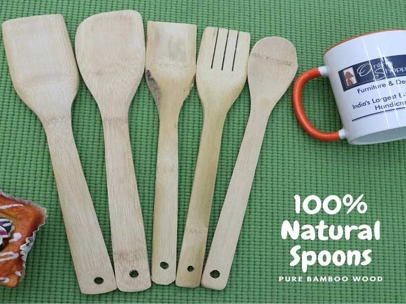 5 Pcs Utensil Wooden Set