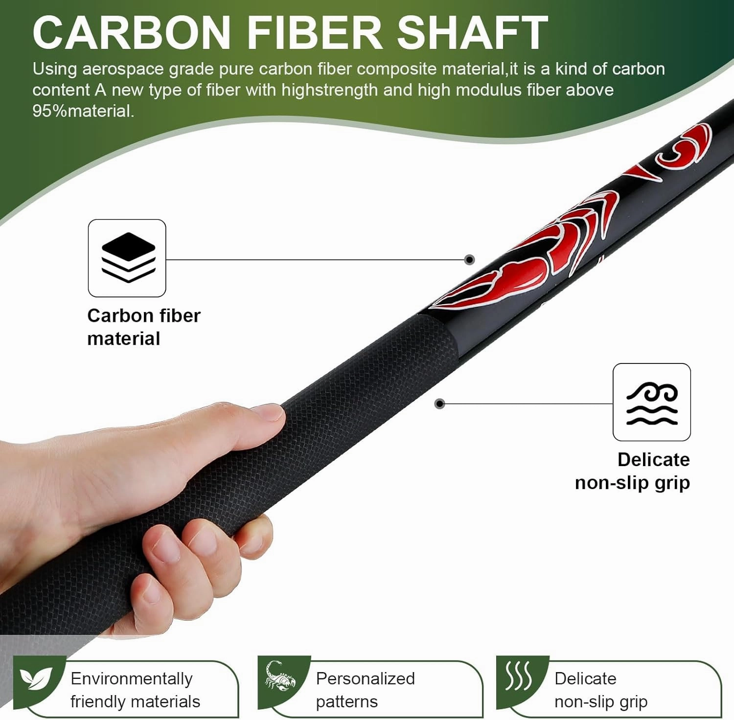 58" 2-Piece Fiberglass Graphite Composite Billiard Pool Cue Sticks (Several Colors Available, Weight from 19oz 21oz)