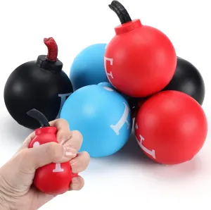 6 Pcs Bomb Stress Ball 2.5" Funny Stress Balls for Adults Funny Gag Gift Bulk for Adults Coworkers Party Favors