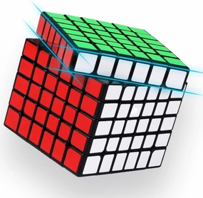 6x6 Speed Cube Qiyi 6 by 6 Speed Cube 6x6x6 Magic Cube Large Cube Puzzle Game Toy Black for Teenagers and Adults