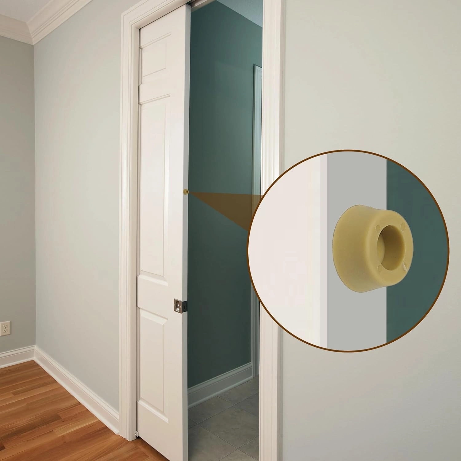 7/8" Pocket Door Ball Bearing Quad Hangers Fit 7/8" C.T.C. V Type Tracks, Upgraded N 7449 with Quick-Release, Min. 1" Thick Doors, 2 Pack