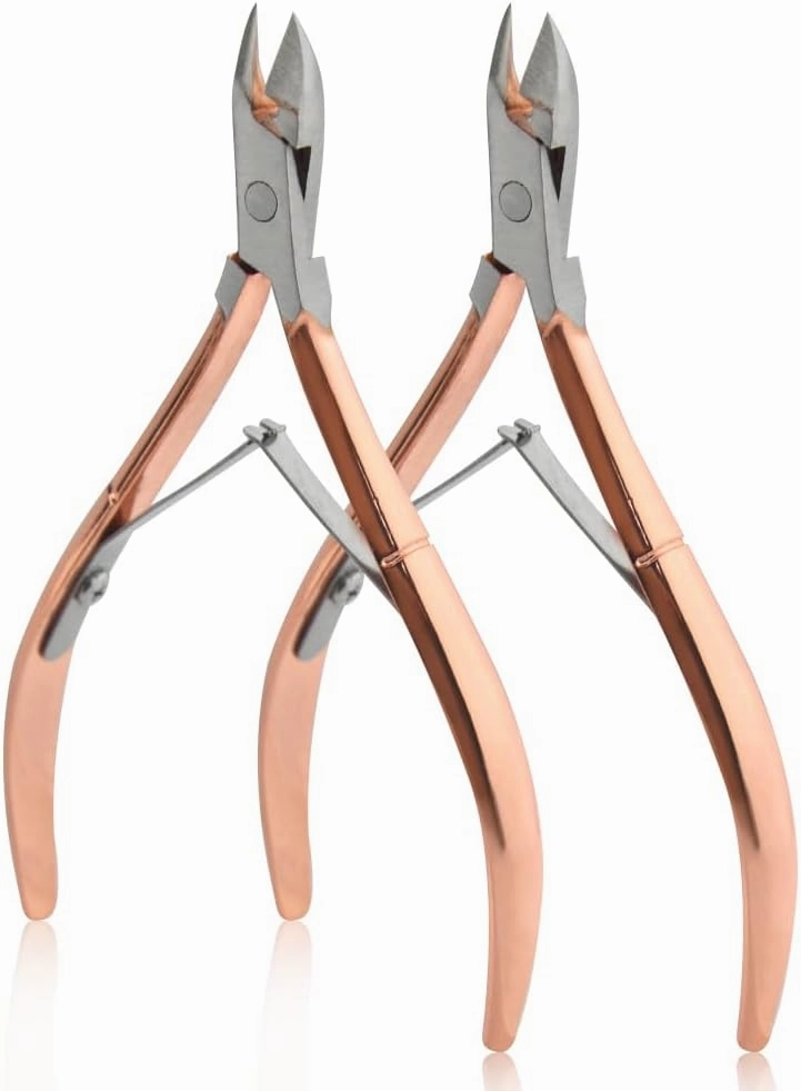 8Pieces Cuticle Trimmer Cuticle Nipper Cuticle Remover Cuticle Cutter Stainless Steel Cuticle Cutter Clipper Nail Tools for Fingernails and Toenails (Rose)