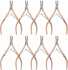8Pieces Cuticle Trimmer Cuticle Nipper Cuticle Remover Cuticle Cutter Stainless Steel Cuticle Cutter Clipper Nail Tools for Fingernails and Toenails (Rose)