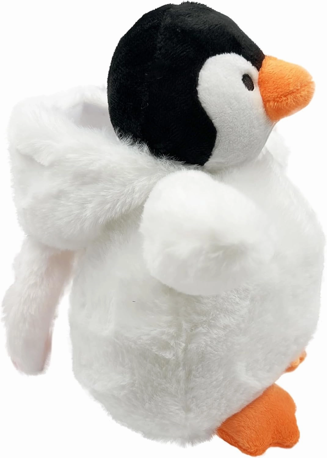 9 Inch Plush Penguin Toy with Rabbit Hat - Soft Stuffed Animal Gift for Kids, Birthday & Christmas Cute Collectible Plush (White Rabbit Hat)