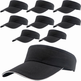 9 Pieces Adult Sun Visor Adjustable Visor Hat UV Protection Sun Hat for Women Men Summer Beach Outdoor Activities