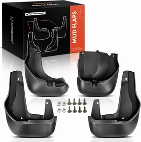 A-Premium Set of 4PCS Mud Flaps Splash Guards Mudguards Mudflaps with Hardware Kits Accessory Compatible with Honda CR-V 2012-2016, 2.4L, Black Color, Front LH RH and Rear LH RH