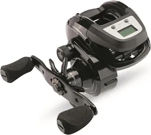 Abu Garcia Max Digital Line Counter Low Profile Baitcast Reel, Size 50LP (1498728), Carbon Fiber Star Drag, Max of 20lb | 9.0kg, Durable, Lightweight and Strong,Black