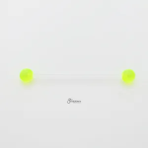 Acrylic Balls Flexible PTFE Industrial Barbell - Green