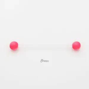 Acrylic Balls Flexible PTFE Industrial Barbell - Red