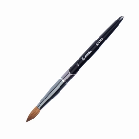 Acrylic Nail Brushes YIHUALE 100% Kolinsky Sable hair Brush Professional UV GEL Nail Art Tool Round Shape for Manicure Powder Metal Handle Size 12