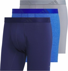 adidas Men's Luxe Comfort Fit Boxer Brief Underwear in Premium Ultra Soft Stretchy Fabric Contoured for All-Day Wear (3-Pack)