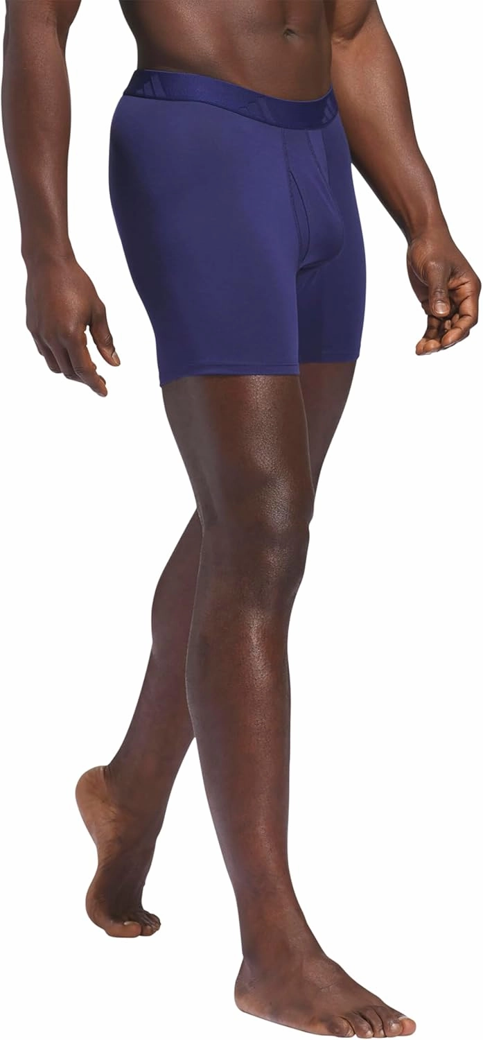 adidas Men's Luxe Comfort Fit Boxer Brief Underwear in Premium Ultra Soft Stretchy Fabric Contoured for All-Day Wear (3-Pack)