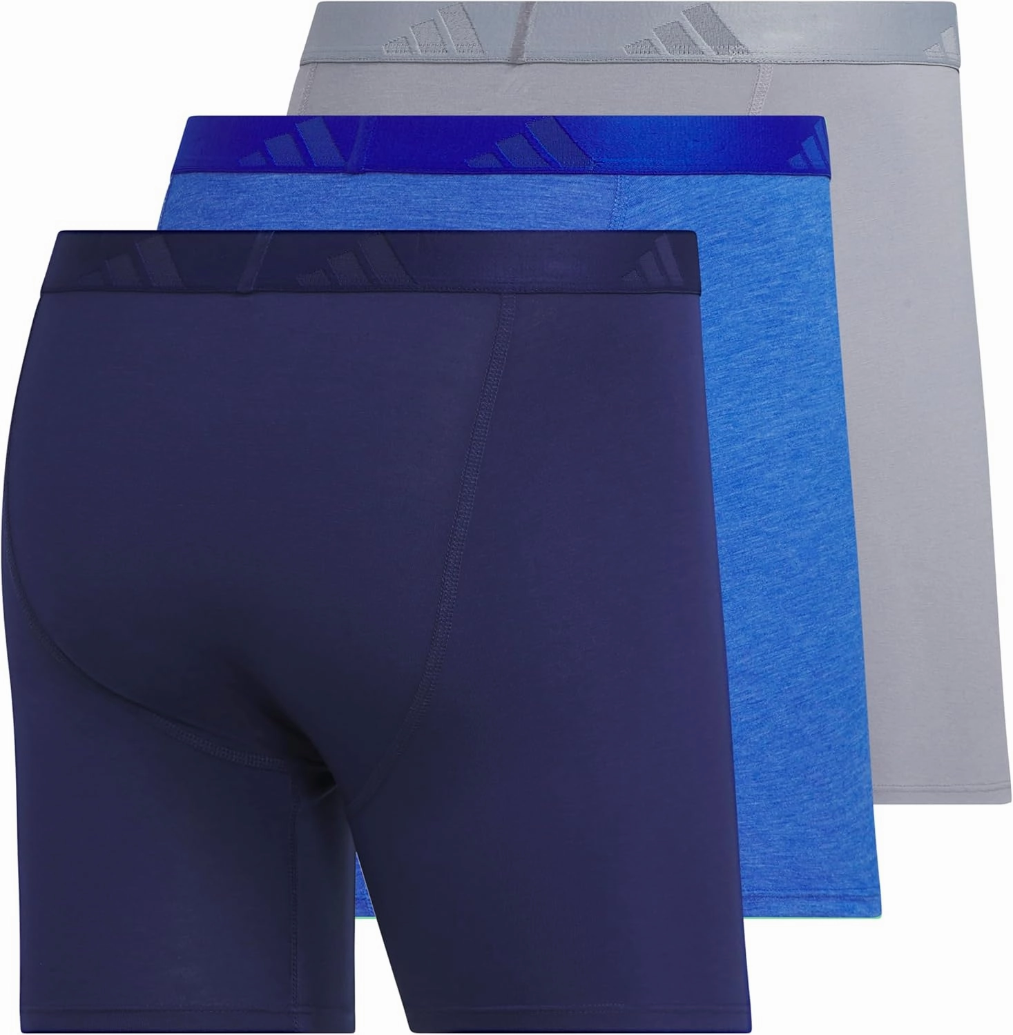adidas Men's Luxe Comfort Fit Boxer Brief Underwear in Premium Ultra Soft Stretchy Fabric Contoured for All-Day Wear (3-Pack)