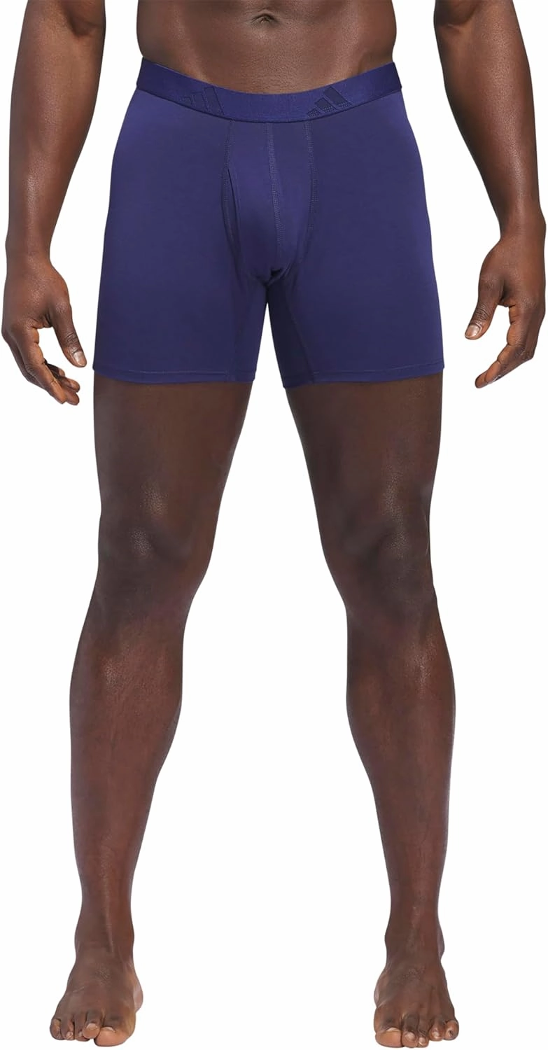 adidas Men's Luxe Comfort Fit Boxer Brief Underwear in Premium Ultra Soft Stretchy Fabric Contoured for All-Day Wear (3-Pack)
