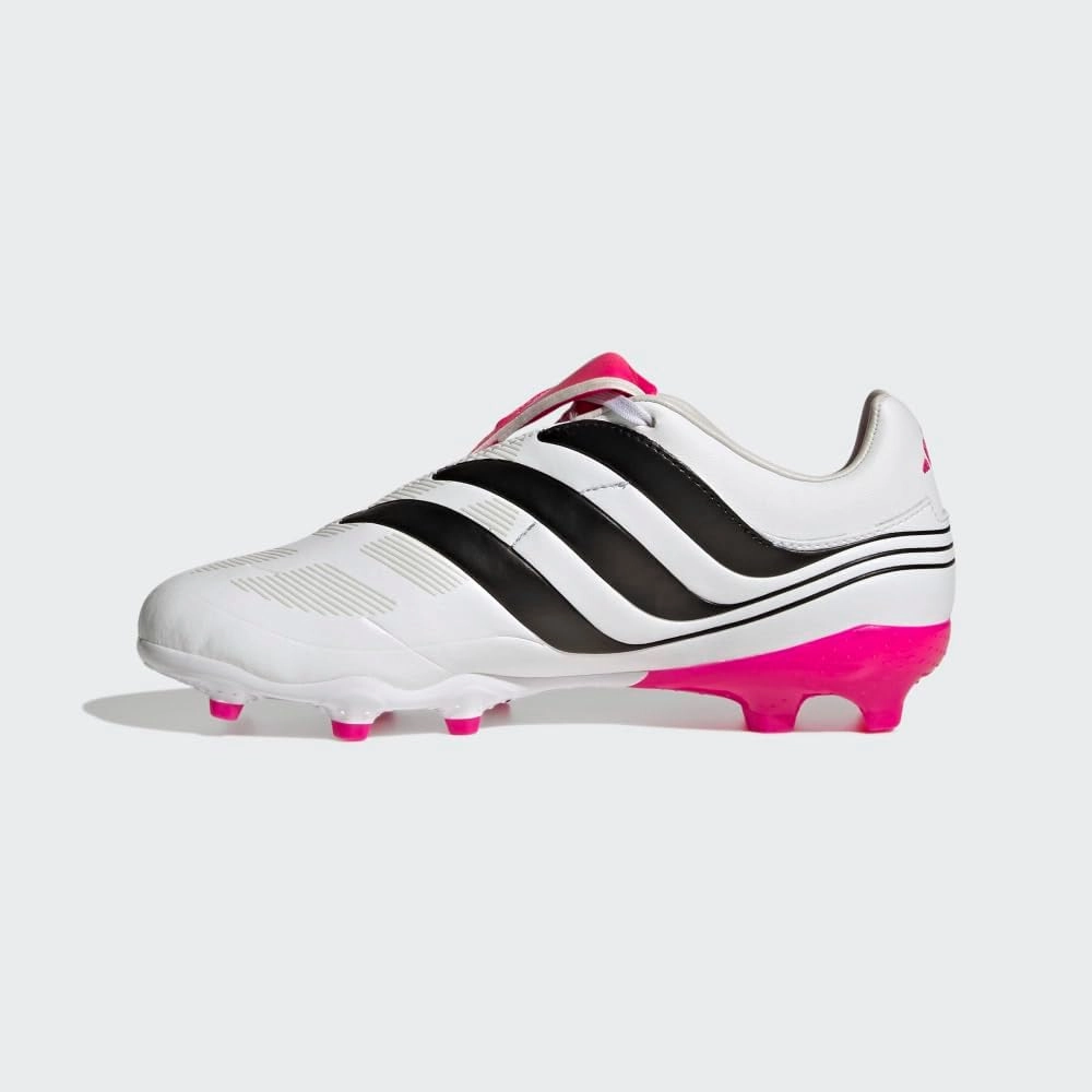 adidas Predator Precision.3 Youth Firm Ground Soccer Shoes - Fold-Over Tongue, Soft Leather Forefoot, Firm Ground Outsole, Lightweight Synthetic Upper
