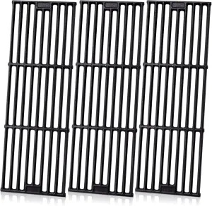Adviace Grill Grates for Char Griller 5050, 5650, 2121, 3001, 5072, 2123, 2828, 3072, 3030, 4000, King Griller 3008, 5252, 19 3/4 Inch Cast Iron Grate Grid for Char-Griller 5050 Replacement Parts.