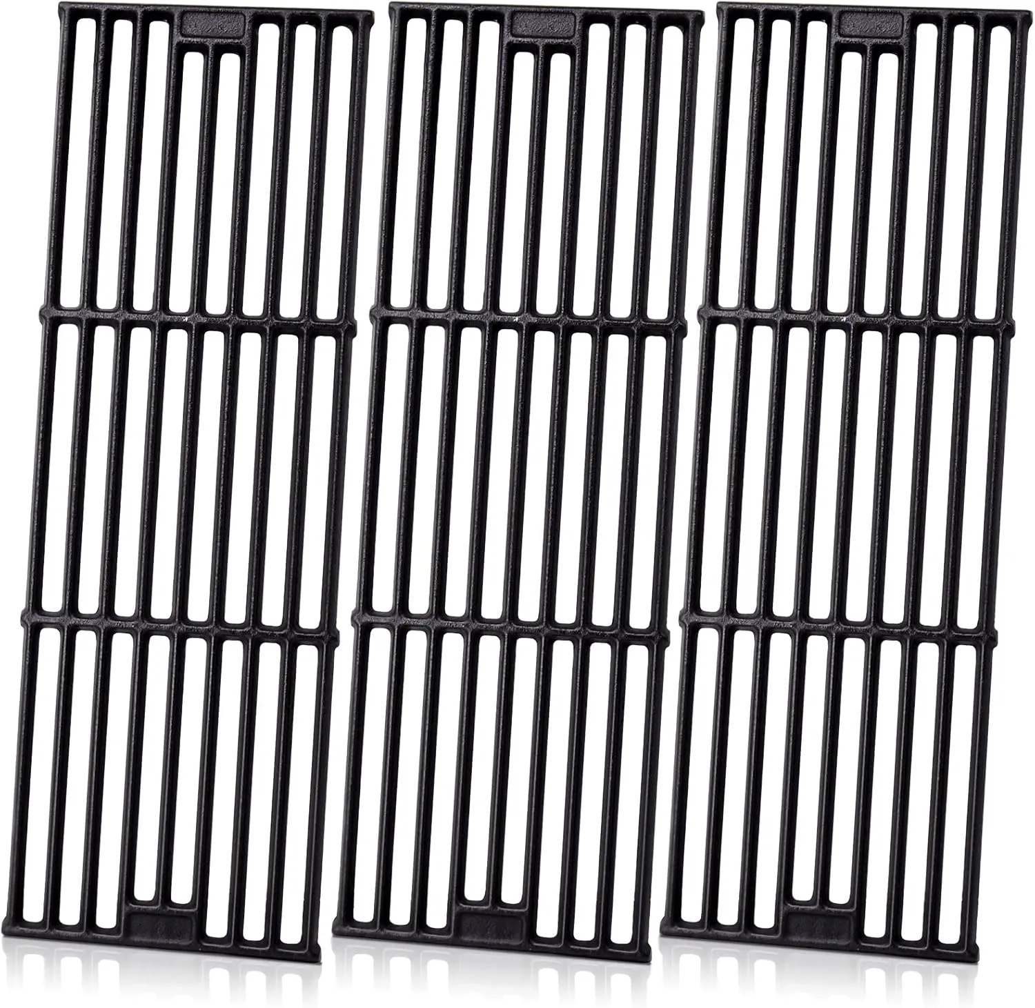 Adviace Grill Grates for Char Griller 5050, 5650, 2121, 3001, 5072, 2123, 2828, 3072, 3030, 4000, King Griller 3008, 5252, 19 3/4 Inch Cast Iron Grate Grid for Char-Griller 5050 Replacement Parts.
