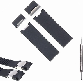 Adwoa Rubber Silicone 22mm Watch Band Straps Replacement with Spring Bar Tool - Watch Band Straps Compatible with Ulysse Nardin Maxi Marine/Diver/Black Sea Watches