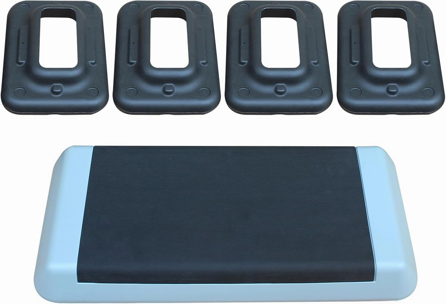 Aerobic Step Platform Height Adjustable Workout Step for Fitness Strength Training with Risers Exercise Platform for Home Gym