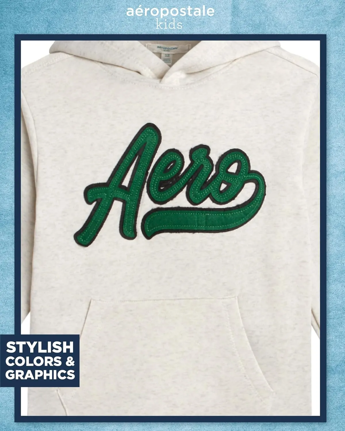 AEROPOSTALE Boys' Shorts Set - 2 Piece Fleece Pullover Hoodie Sweatshirt and Shorts - Boys' Matching Outfit Set (Sizes:8-12)