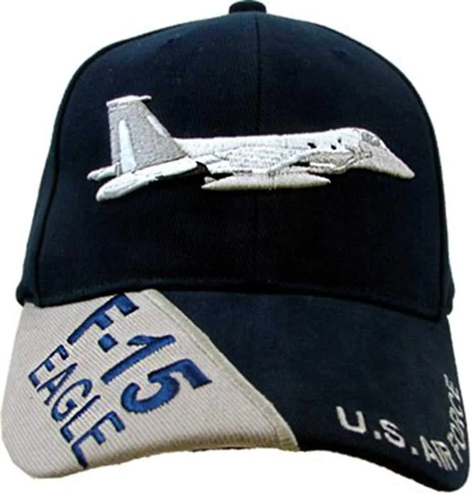 Air Force Caps 'F-15 Eagle' Ball Cap, Black, Adjustable