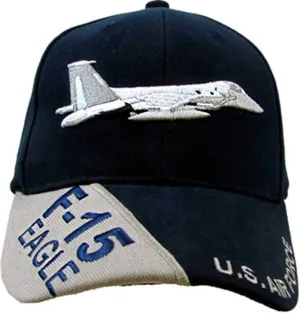 Air Force Caps 'F-15 Eagle' Ball Cap, Black, Adjustable
