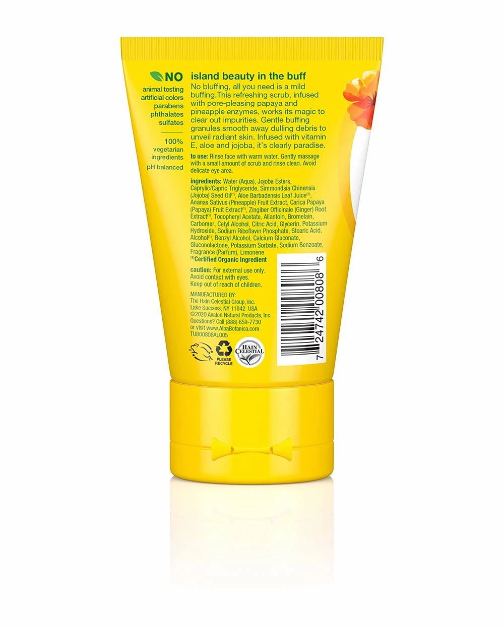 Alba Botanica Hawaiian Facial Scrub, Pore Purifying Pineapple Enzyme, 4 Oz