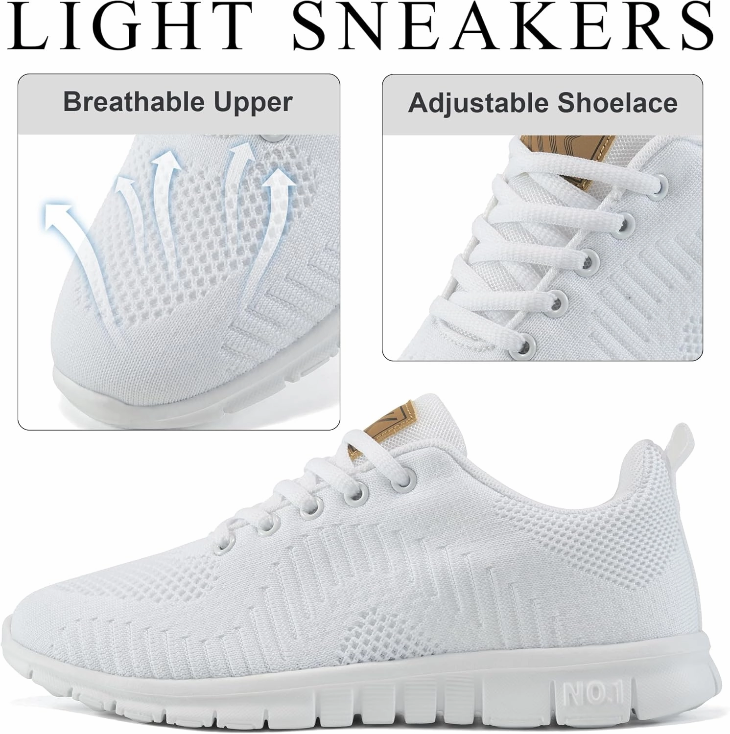 Alicegana Womens Sneakers Tennis Shoes Lightweight Non Slip Casual Walking Running
