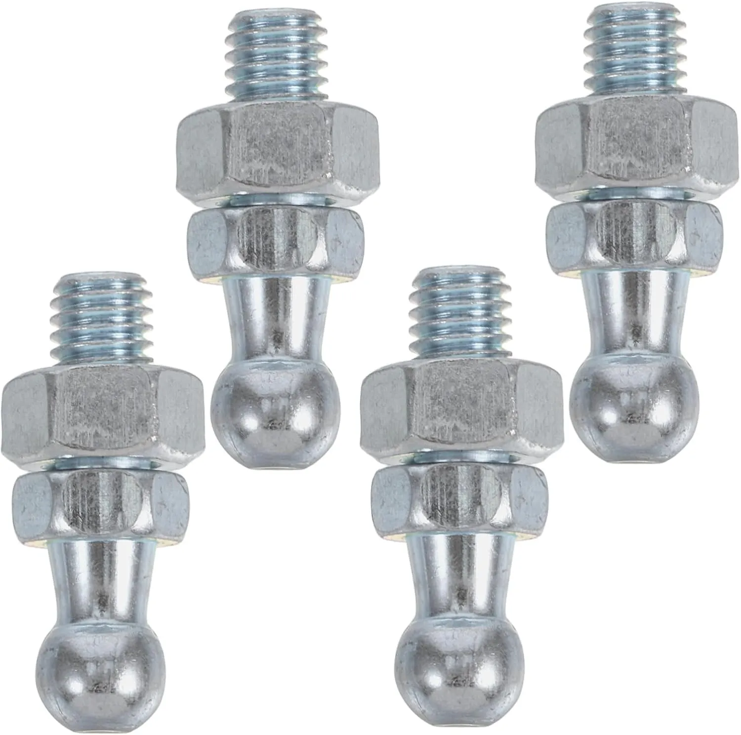 Alipis Adjustable Height Gas Strut Support 4pcs Zinc-plated Ball Studs Hardware for Gas Springs Car Strut Fittings