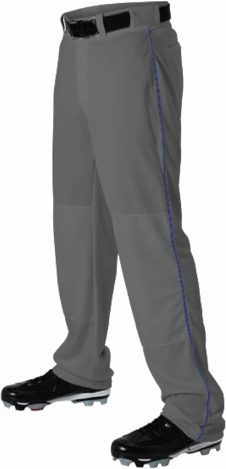 Alleson Athletic Men's Baseball Pant with Braid – Durable, Comfortable Fit, Moisture-Wicking, and Classic Design