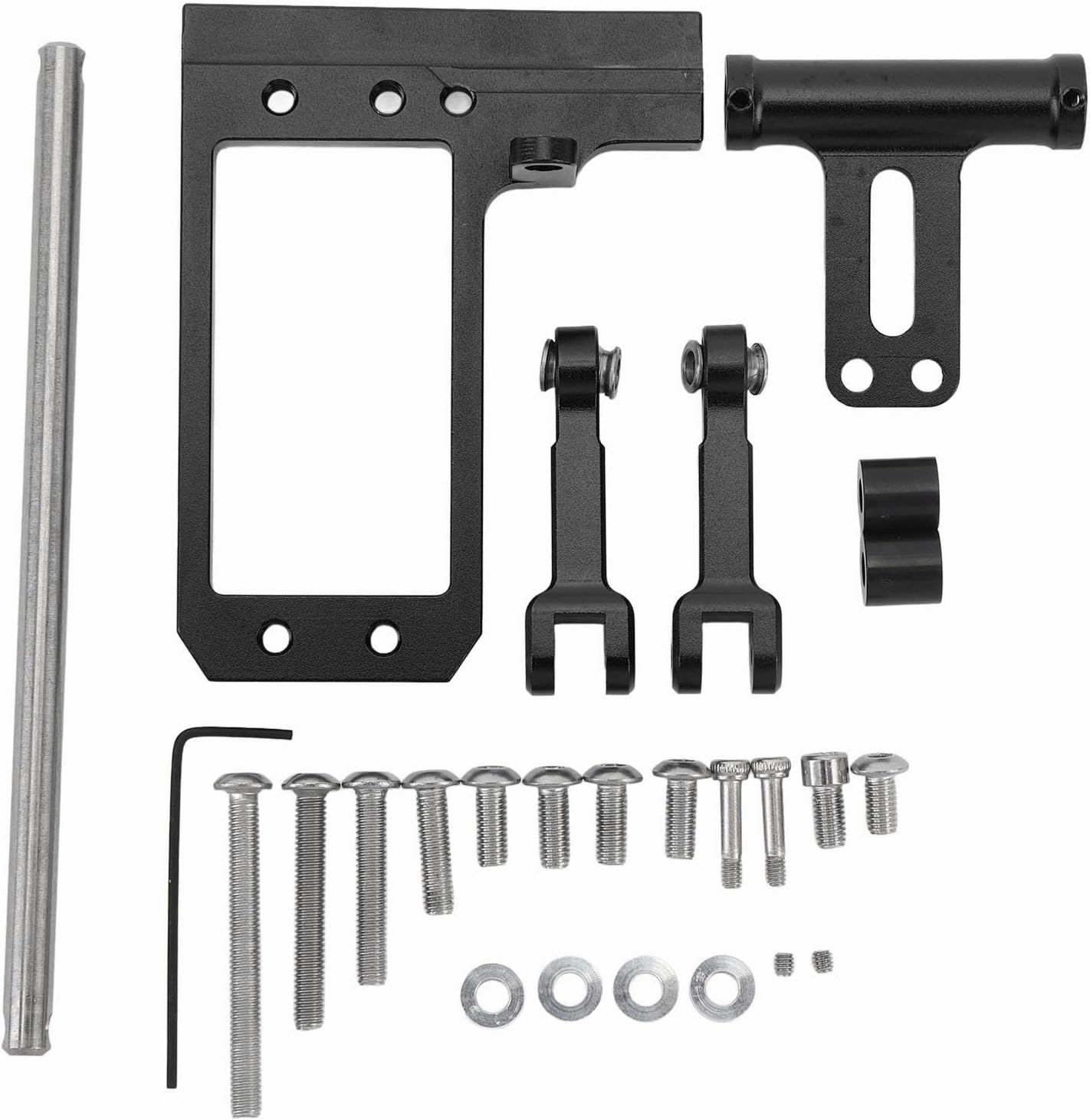 Aluminum Alloy RC Servo Mount Pull Rod Kit | Hydraulic Steering Linkage for VP F10 1/10 RC Cars | Adjustable Tension/Racing Simulation/Easy Installation