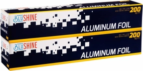 Aluminum Foil Sheets Set of 2 - Thick Aluminum Foil 12 Inch, 200 Sq Ft Roll for Baking & Grilling - Durable Foil Wraps for Food Storage, and Cooking - Ideal for High & Low Temperatures