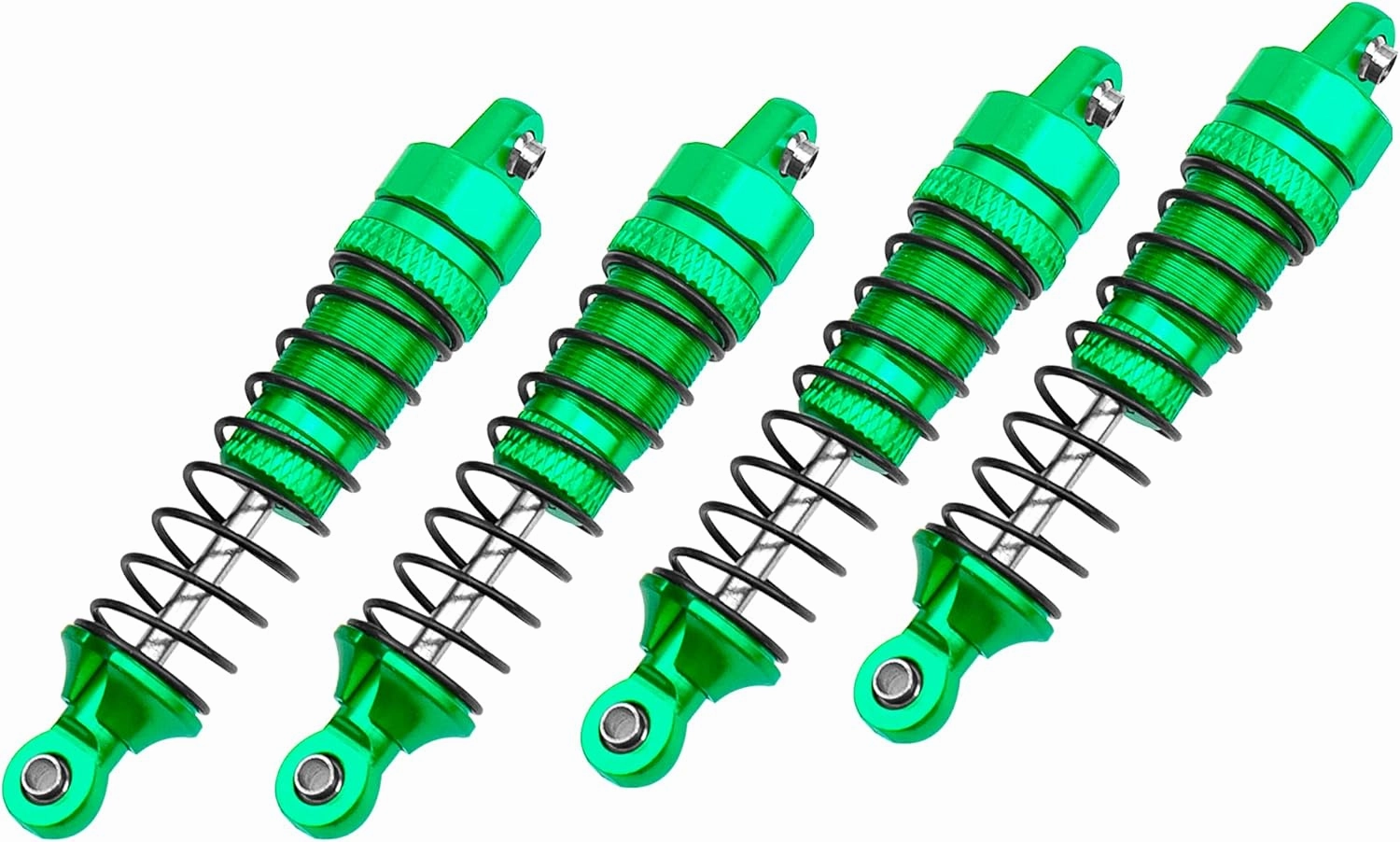 Aluminum Front & Rear Shocks Absorber Dampers Suspension Shocks #7660 7665 Compatible with Traxxas 1/18 LaTrax Teton Desert Prerunner RC Car (Green)