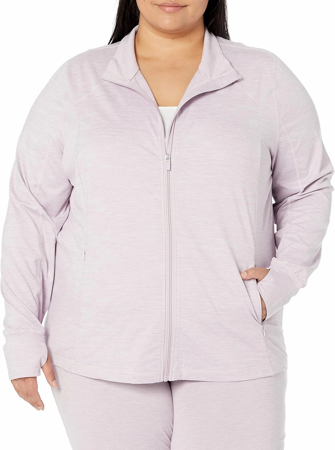 Amazon Essentials Women's Fleece Full-Zip Jacket - Brushed Tech Stretch (Available in Plus Size)