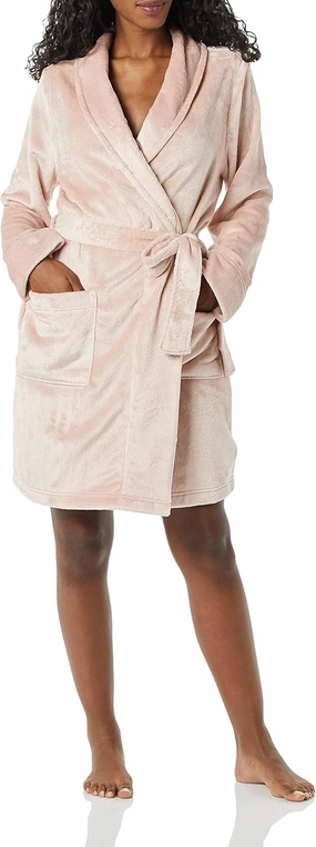 Amazon Essentials Women's Mid-Length Plush Robe (Available in Plus Size)