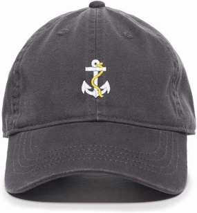 Anchor with Rope Baseball Cap Embroidered Cotton Adjustable Dad Hat