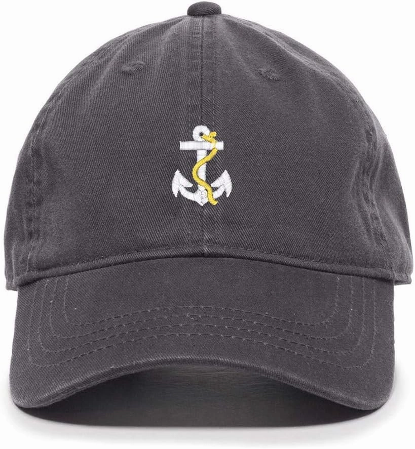 Anchor with Rope Baseball Cap Embroidered Cotton Adjustable Dad Hat