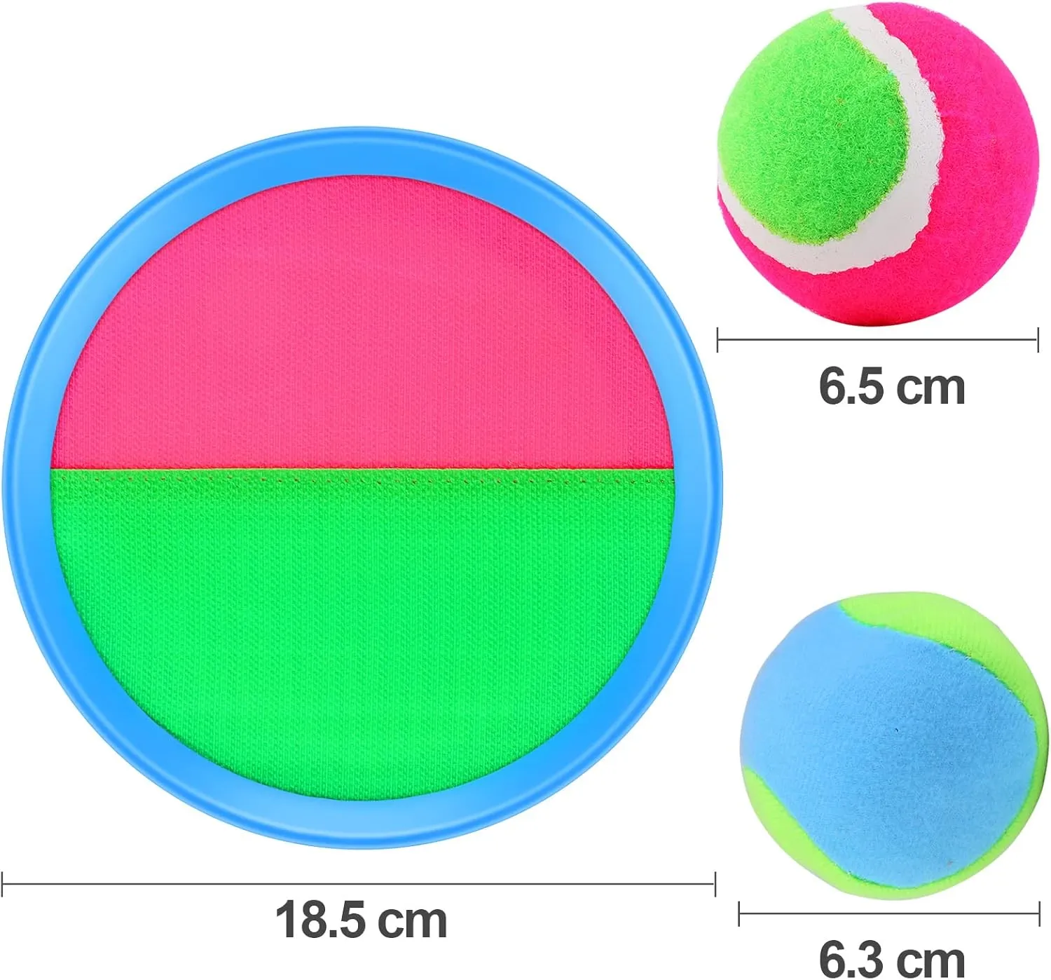Aneco Toss and Catch Paddle Game Set Disc Paddles and Toss Ball Sport Game with Storage Bag, 6 Paddles and 6 Balls