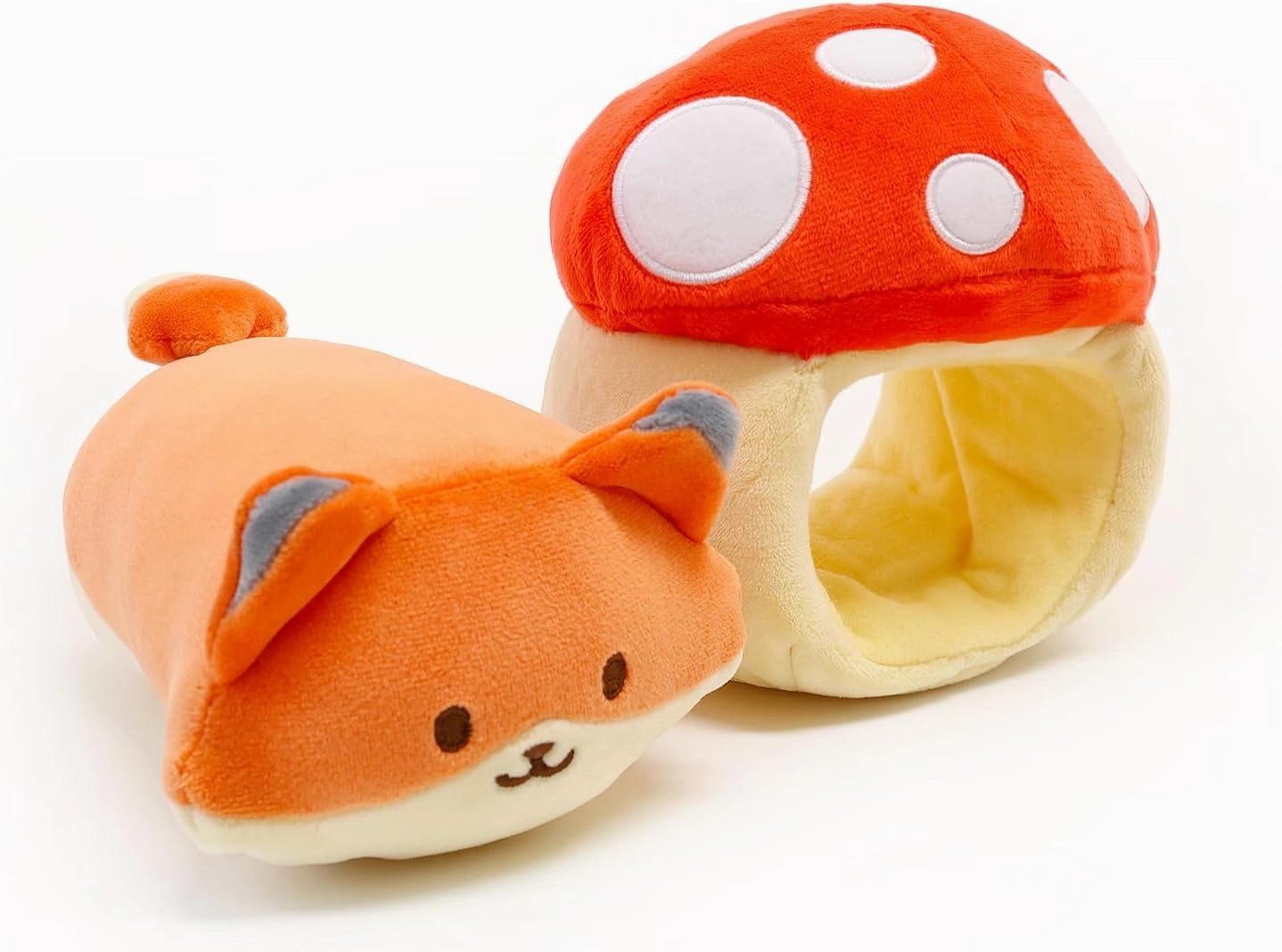 Anirollz Stuffed Animal Plush Toy – 6" Small Spring Outfitz Plush Doll | Soft, Squishy, Warm, Cute, Comfort, Safe | Birthday Gift Pillow with Fox in Mushroom Foxiroll