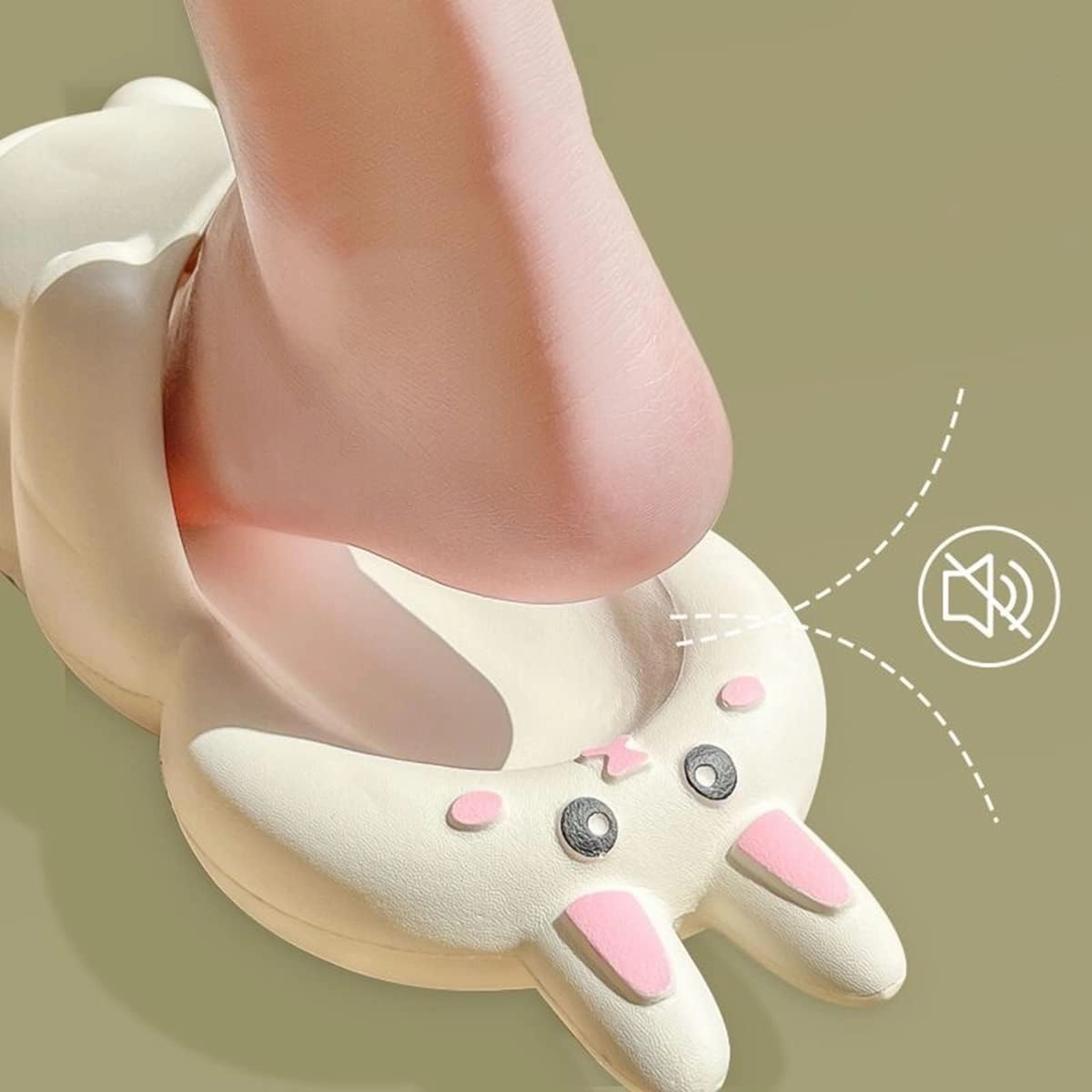 Aoakva Kawaii Slippers Kawaii Clogs Mules for Girls Women Cute Bunny/Bear Summer Shower Slippers Non-Slip Beach Shoes EVA Soft
