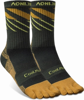 AONIJIE Toe Socks for Men and Women Athletic Hiking Coolmax Socks with toes - Soft Comfortable and Moisture Wicking