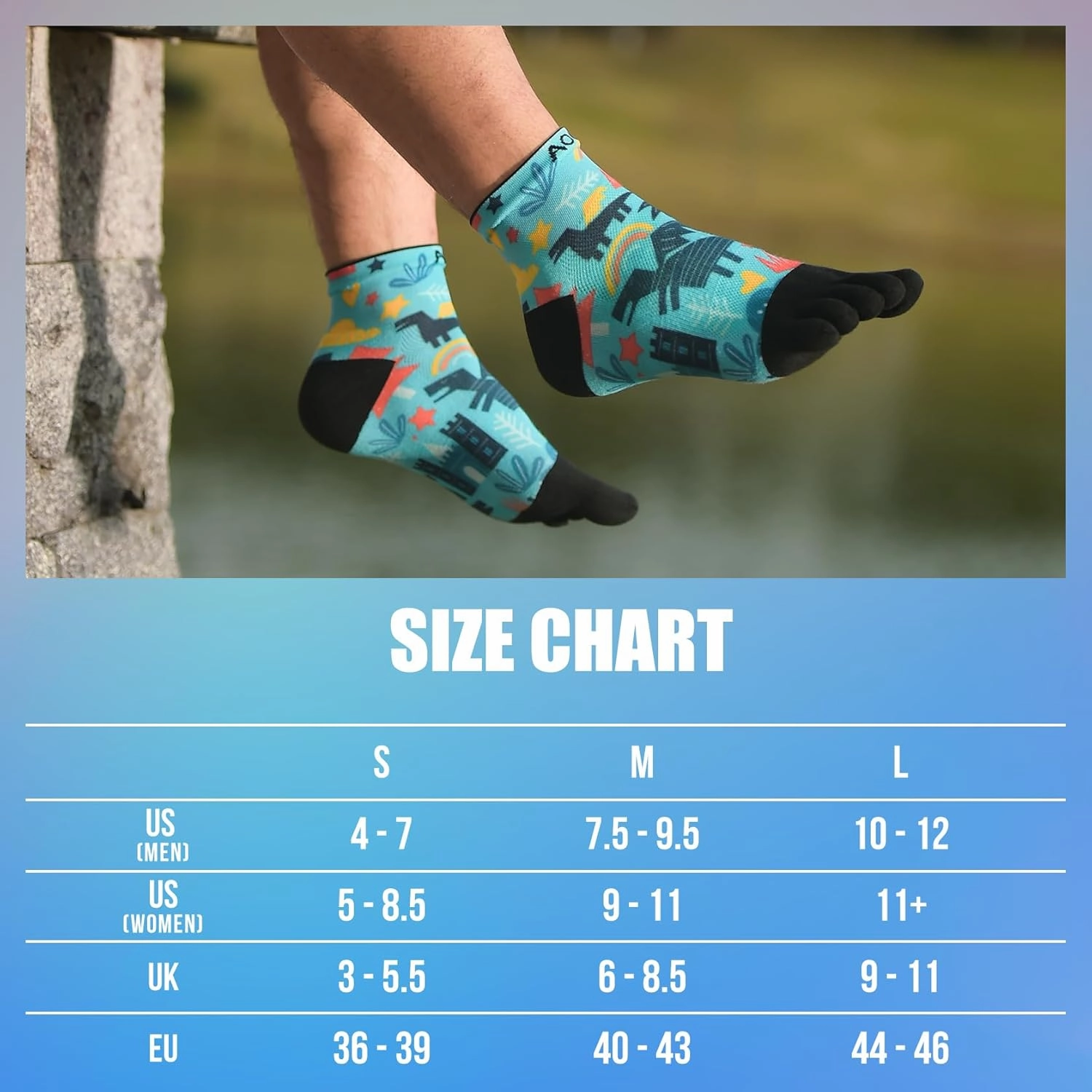 AONIJIE Toe Socks for Men and Women Athletic Hiking Coolmax Socks with toes - Soft Comfortable and Moisture Wicking