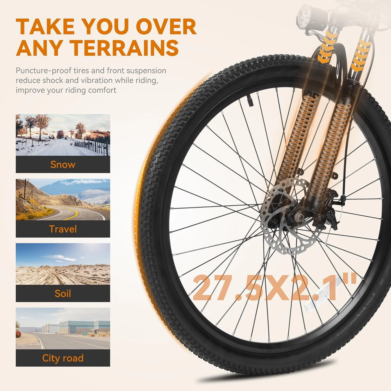 Apex Electric Bike for Adults, 27.5" Electric Mountain Bike with 21-Speed, Peak 1200W Motor 28MPH Top Speed, Max Range 55  Miles, 499Wh Removable Battery E-Bike, Front Suspension