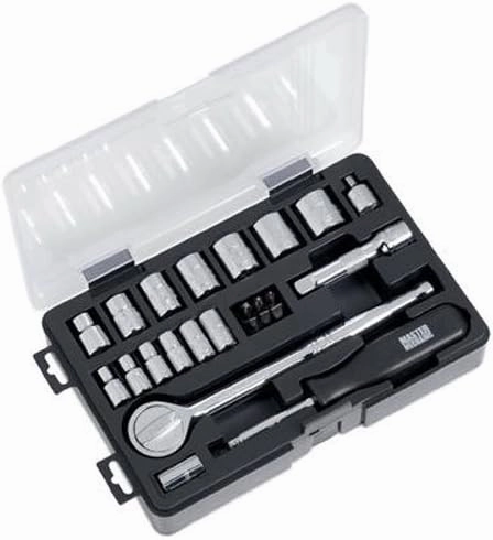 APEX TOOL GROUP-ASIA 119010 Master Mechanic 1/4 x 3/8" Drive Socket Set (24 Piece)