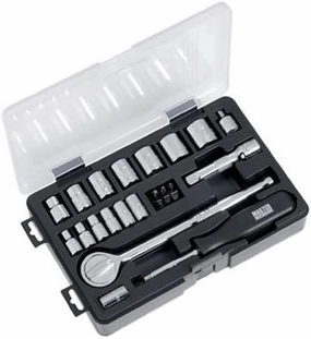 APEX TOOL GROUP-ASIA 119010 Master Mechanic 1/4 x 3/8" Drive Socket Set (24 Piece)