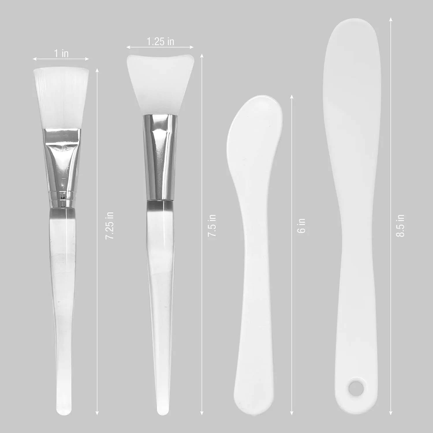 APPEARUS Silicone Facial Mask Mixing Bowl 5-Piece Set – 1 Bowl, Brushes, and Spatulas – Food-Grade, Flexible, Skincare Mixing Kit for Spa and Home Use (Dark Gray - 5-Pc Set)